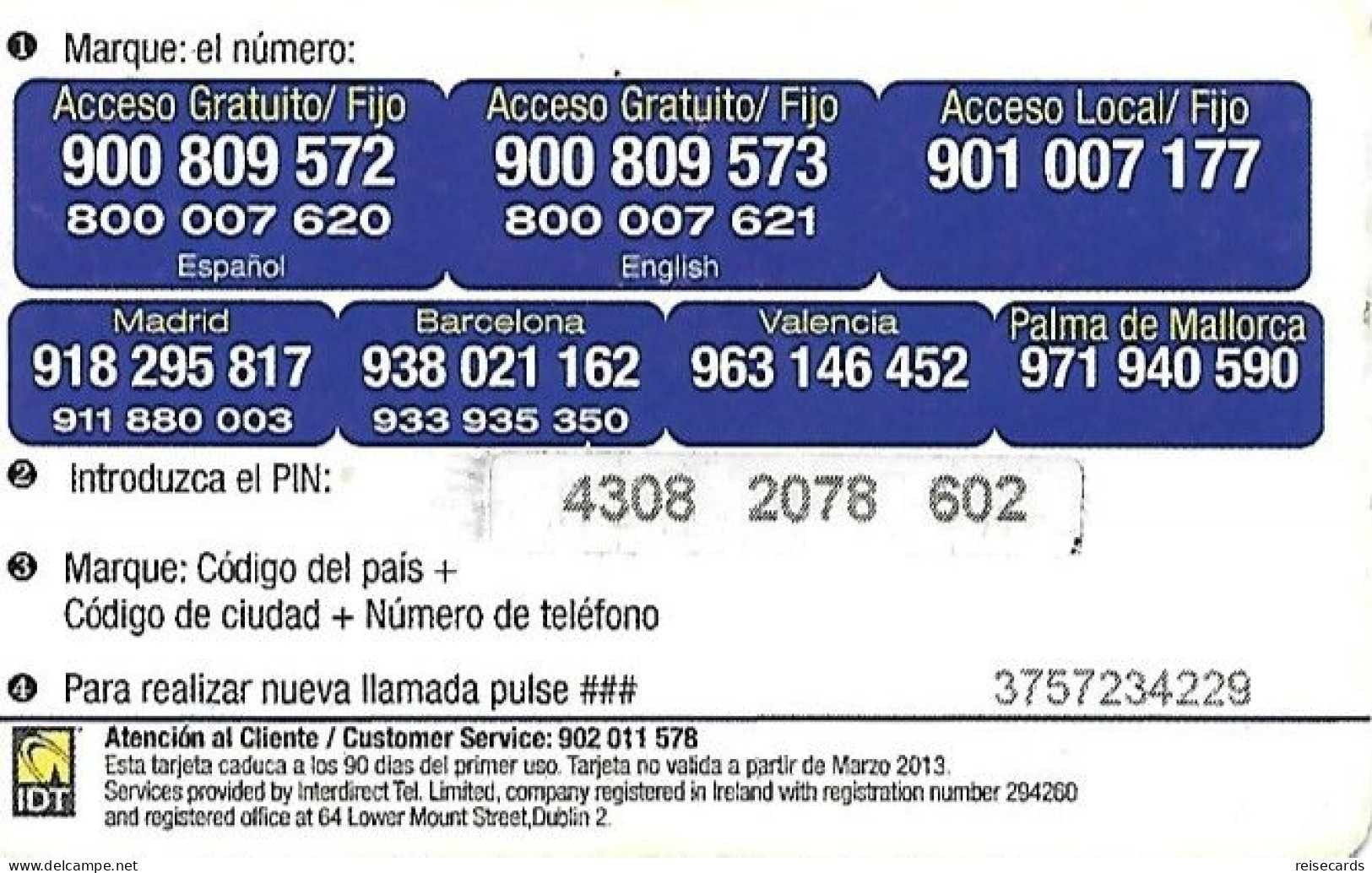 Spain: Prepaid IDT - Pachanga 03.13 - Autres & Non Classés