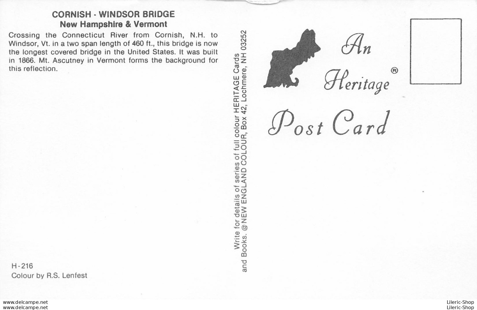 USA - Windsor - Vermont-Cornish - Lot De 18 Cartes Postales Modernes Toutes Différentes - Autres & Non Classés