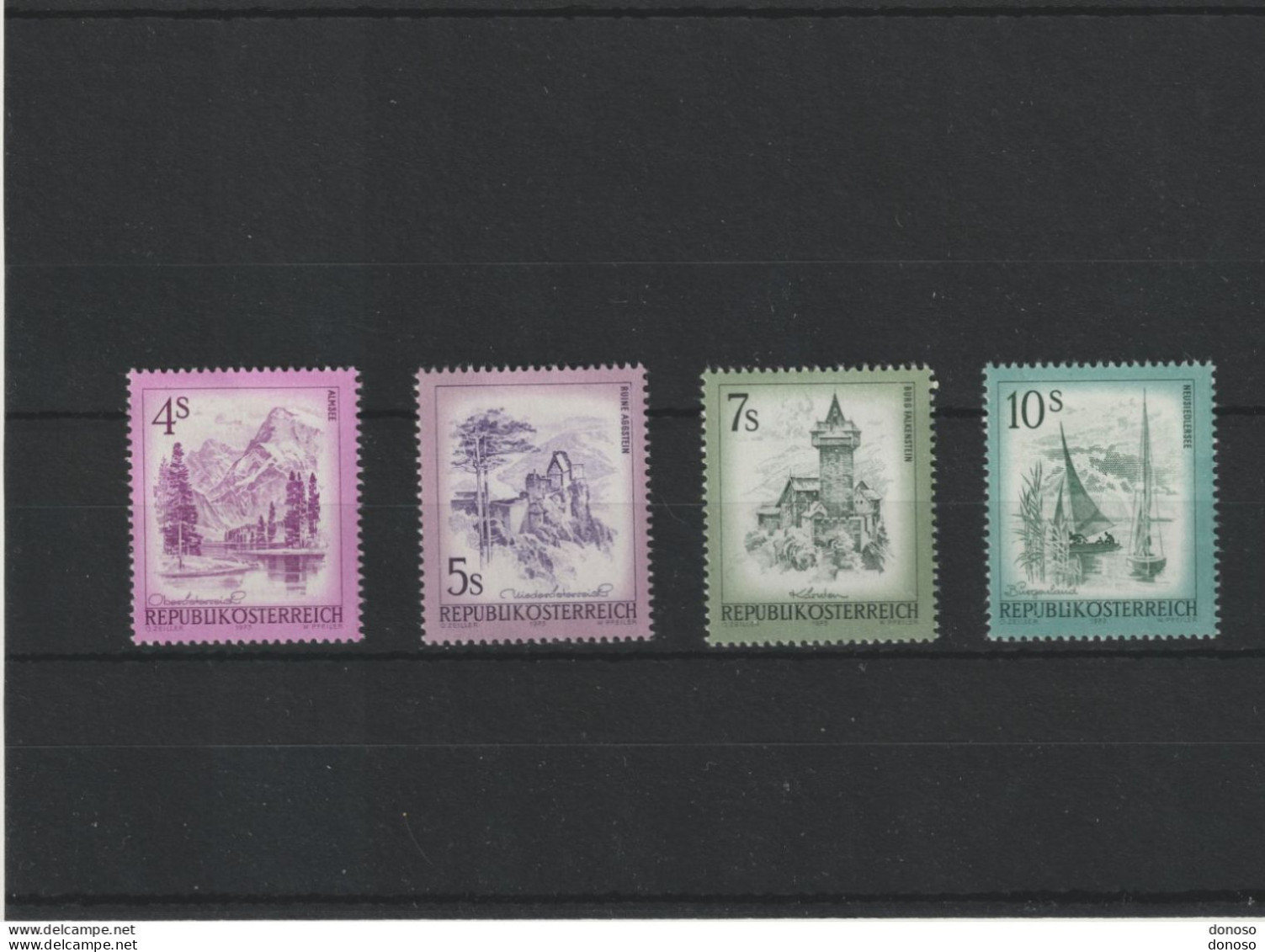 AUTRICHE 1973 Série Courante, Paysages Yvert 1259-1261 NEUF** MNH Cote : 9 Euros - Unused Stamps