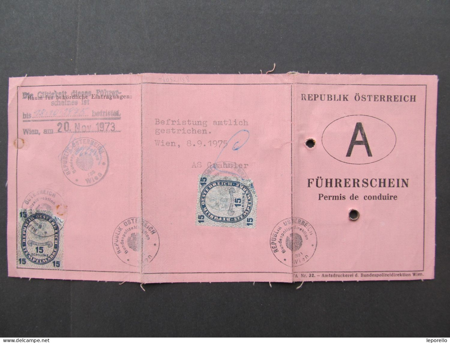 Führerschein Österreich  /// P9984 - Documents Historiques