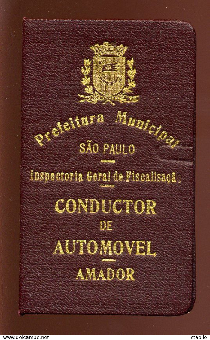 BRESIL - SAO POLO - PERMIS DE CONDUIRE DE 1932 - Non Classés