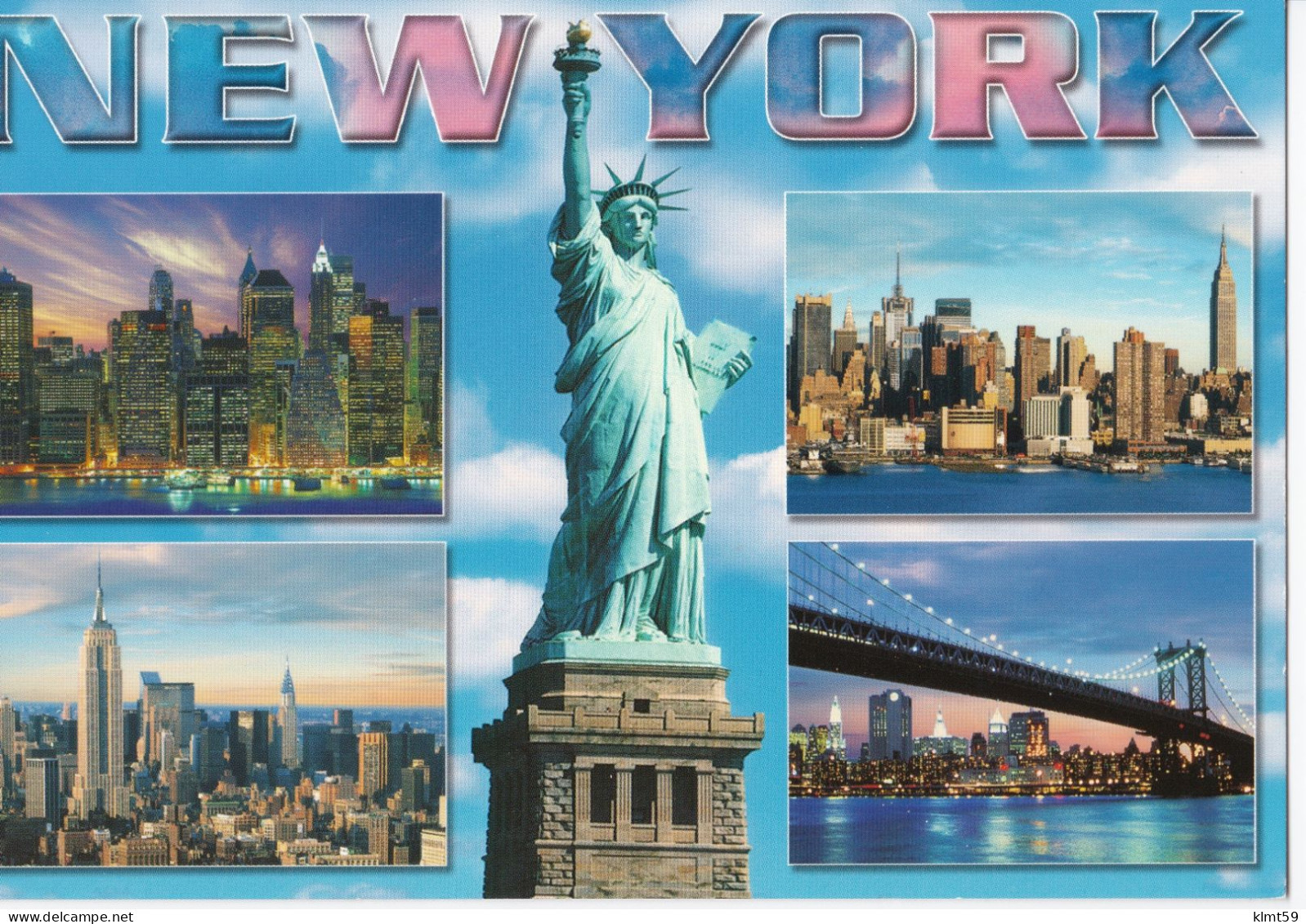 New York - Statue Of Liberty & Multiple Scenes - Mehransichten, Panoramakarten