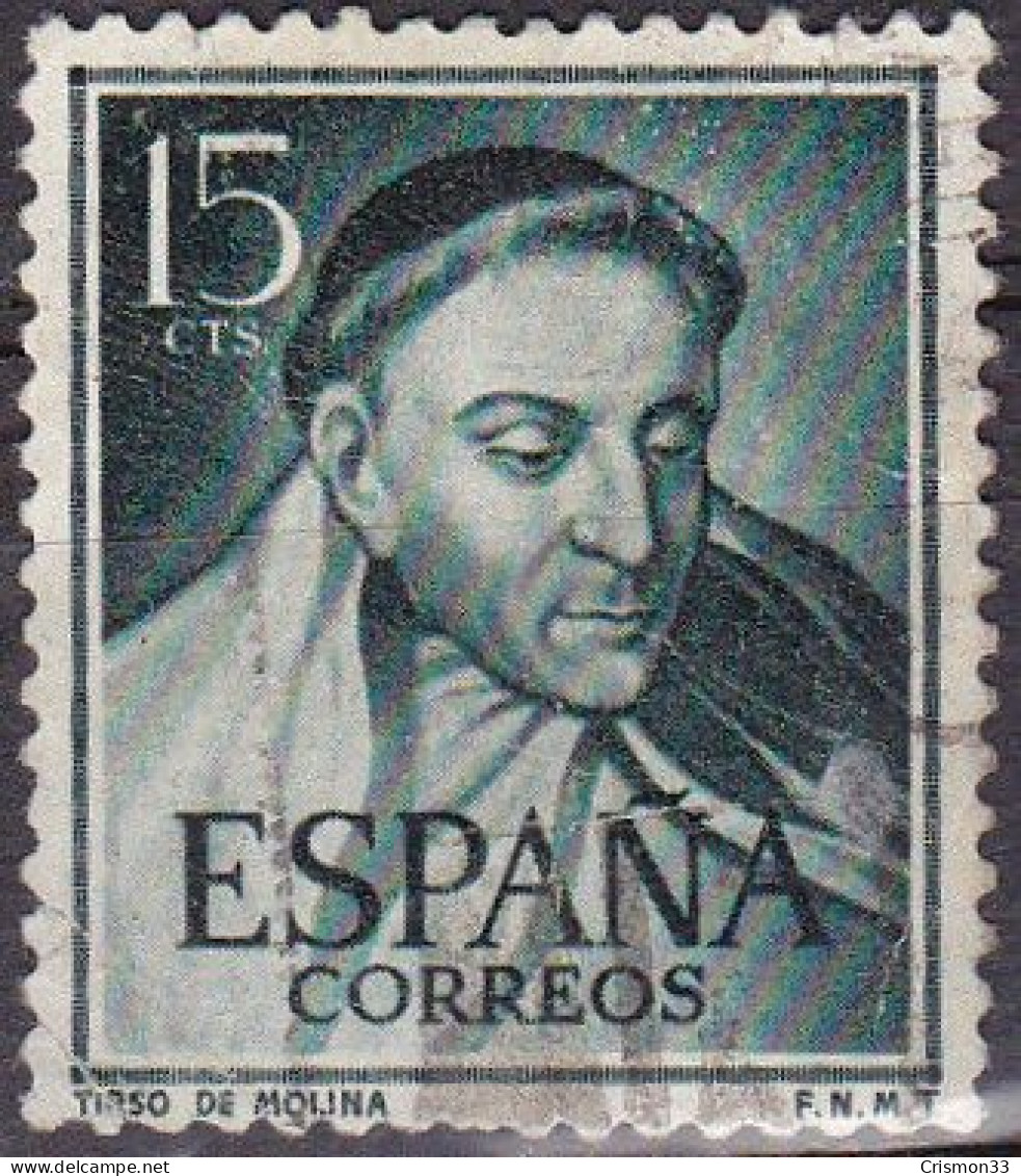 1950 - 1953 - ESPAÑA - LITERATOS - TIRSO DE MOLINA - EDIFIL 1073 - Used Stamps