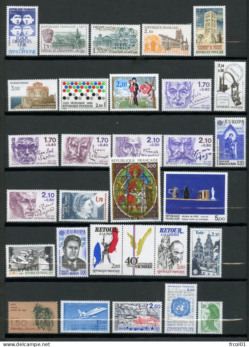 France, Yvert Année Complète 1984**, Luxe, 2299/2346, 49 Timbres , MNH - 1980-1989