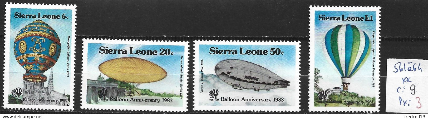 SIERRA LEONE 561 à 564 ** Côte 9 € - Sierra Leone (1961-...)