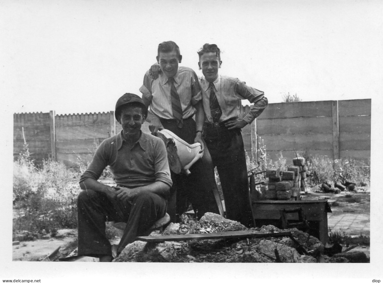 Photo Vintage Paris Snap Shop - Ouvrier Chantier - Professions