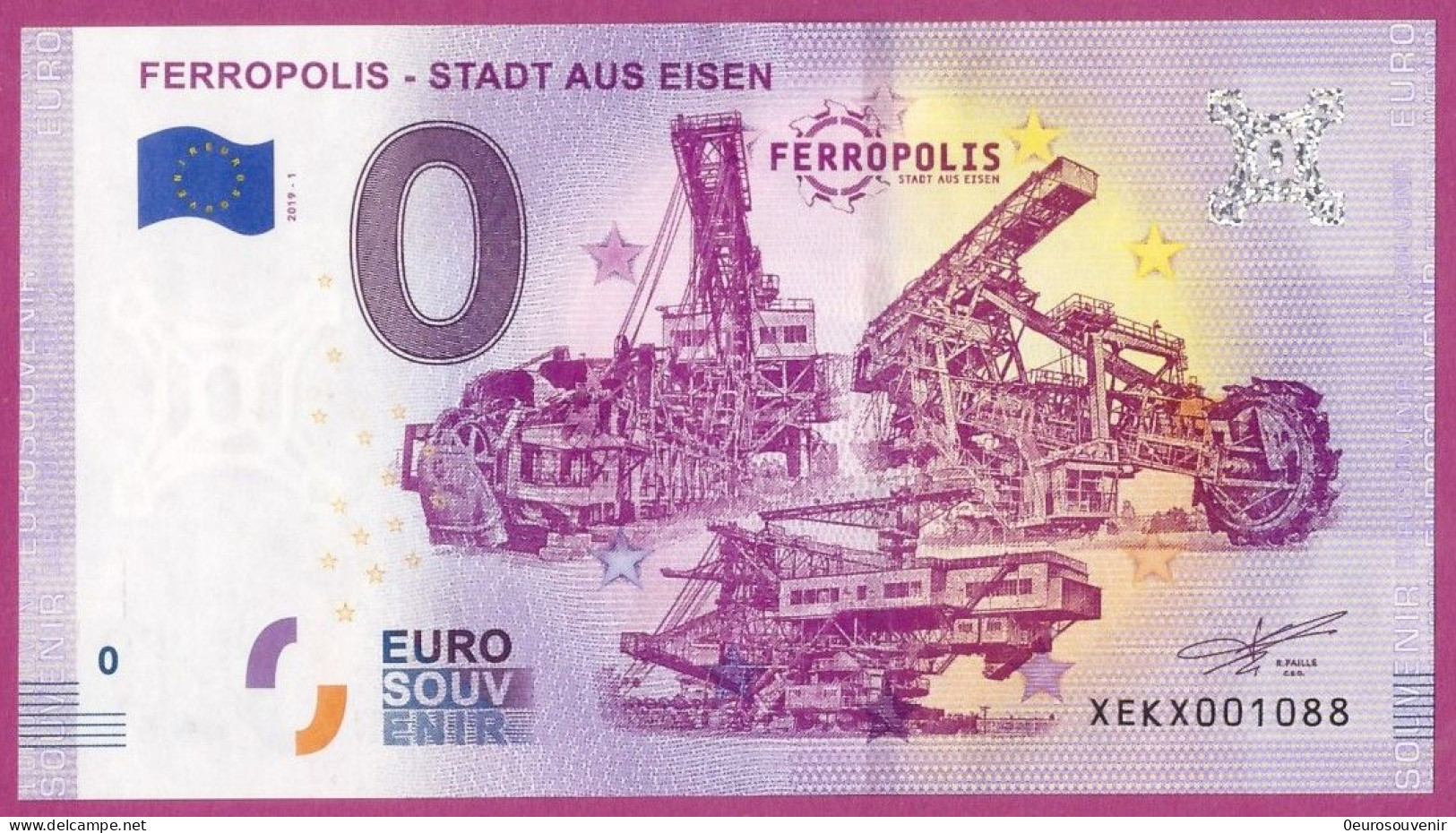 0-Euro XEKX 2019-1 FERROPOLIS - STADT AUS EISEN - TAGEBAU FÖRDERMASCHINEN - Privatentwürfe