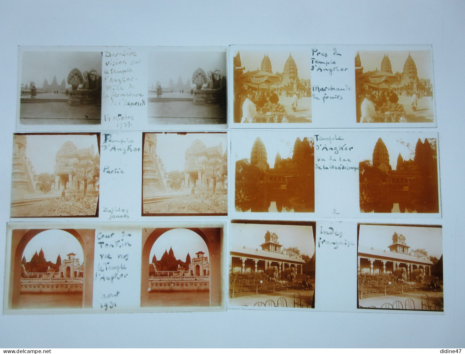 PLAQUES DE VERRE - PHOTOS STEREOSCOPIQUES-45 X 107- EXPOSITION 1931 Lot De 16 (boite 5) - Plaques De Verre