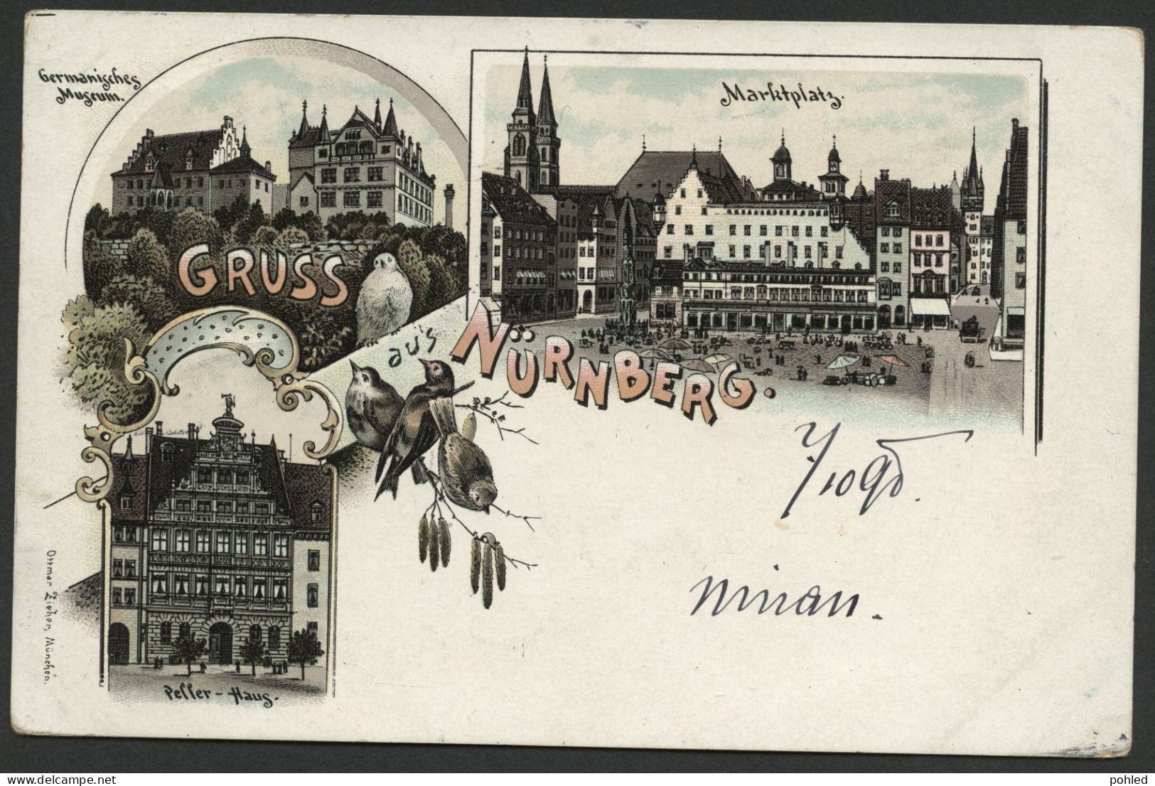 01385*GERMANY*DEUTSCHLAND*NÜRNBERG*LITHO*1896 - Nuernberg