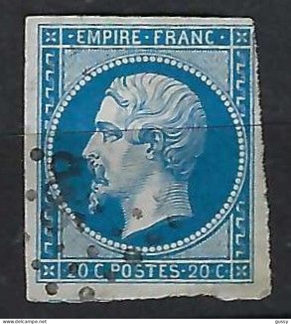 FRANCE Classique, B Obl. PC Des Villes Sur TP Isolés: PC 885 (Clermont-en-Argonne,4) Sur Y&T 14A - 1853-1860 Napoléon III