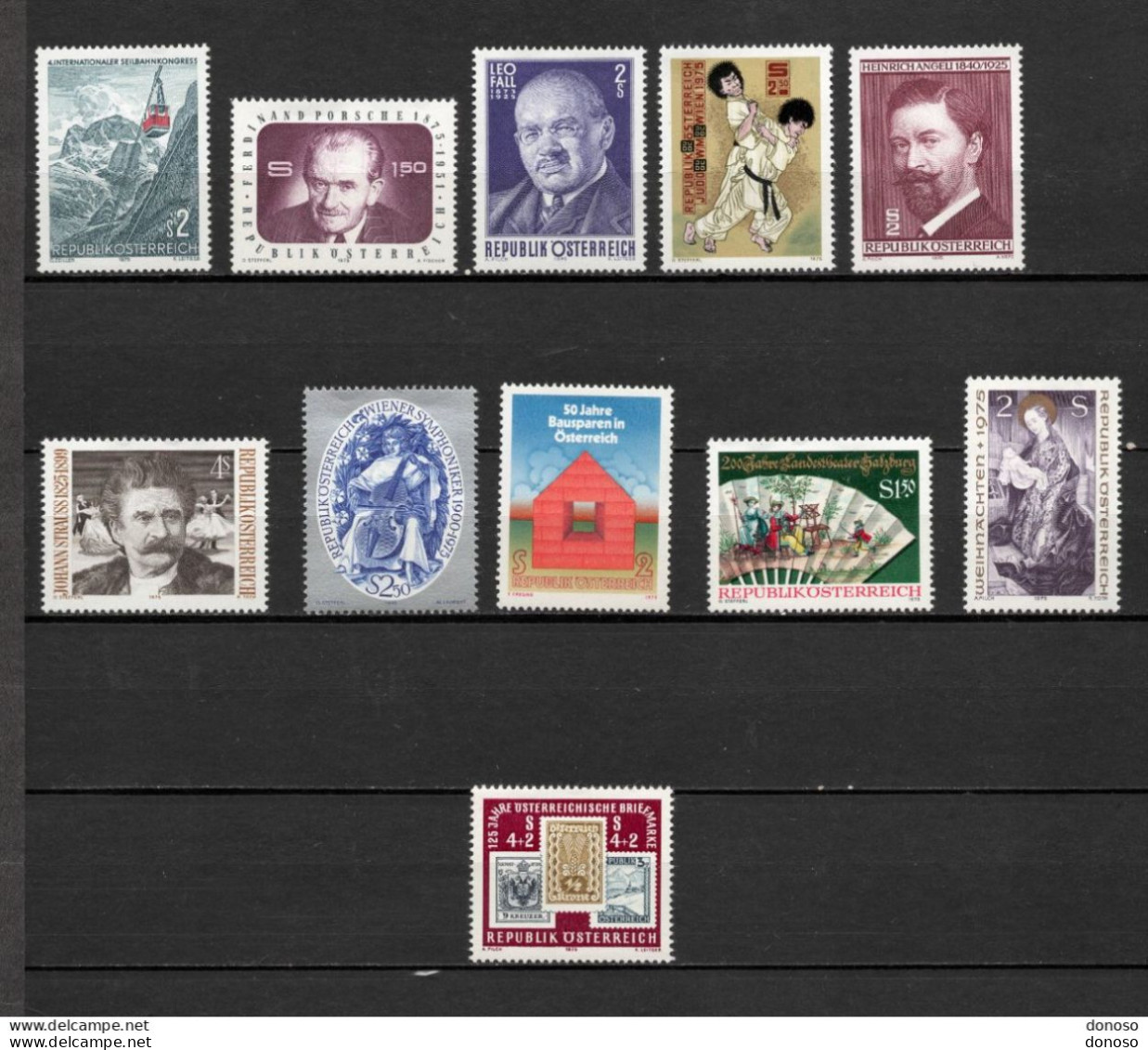 AUTRICHE 1975 Yvert 1320-1327 + 1332-1333 NEUF** MNH Cote 8,10 Euros - Unused Stamps