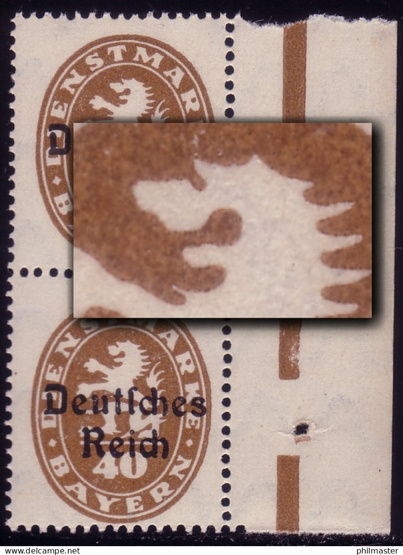 39I Abschiedsausgabe Dienst 40 Pf Mit PLF I Wolfskopf / Wolfsrachen, ** / MNH - Service