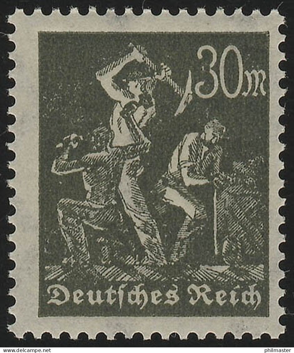 243I Freimarke Arbeiter 30 Mark Mit PLF I Gebrochene 3 Der 30, Feld 8, ** / MNH - Variétés & Curiosités