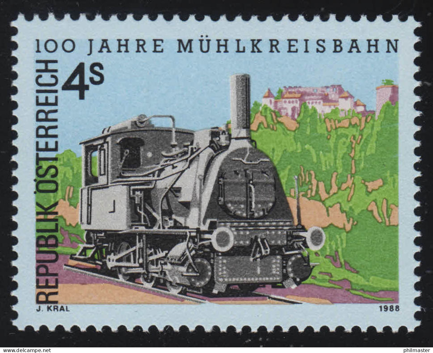 1916 100 J. Mühlkreisbahn, 100 J. Wiener Lokalbahnen Dampflok, 4 S Postfrisch ** - Ongebruikt