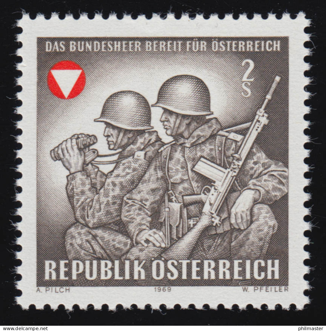 1293 Bundesheer, Soldaten In Tarnuniform, Nationalemblem, 2 S, Postfrisch  ** - Ungebraucht