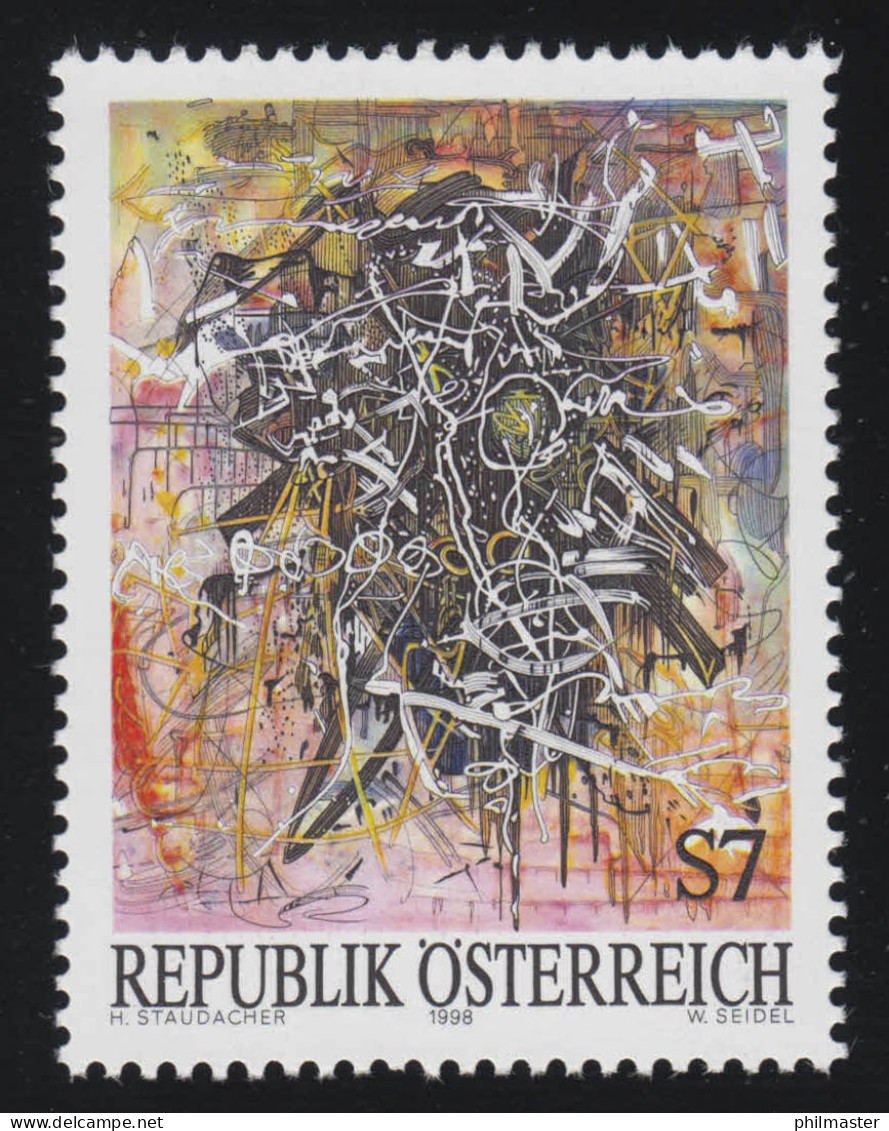 2268 Moderne Kunst Österreichs (XXIV), Mein Garten Gemälde Staudacher, 7 S ** - Unused Stamps