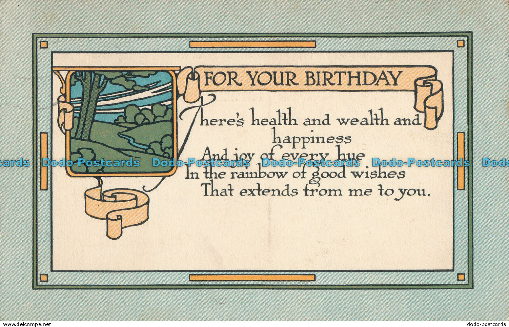 R000896 Greeting Postcard. For Your Birthday. Davis. 1916 - World