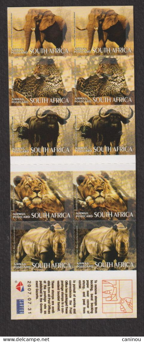 AFRIQUE DU SUD   Y & T CARNET C138 POSTE AERIENNE  FAUNE LEOPARD 2007 NEUF - Postzegelboekjes