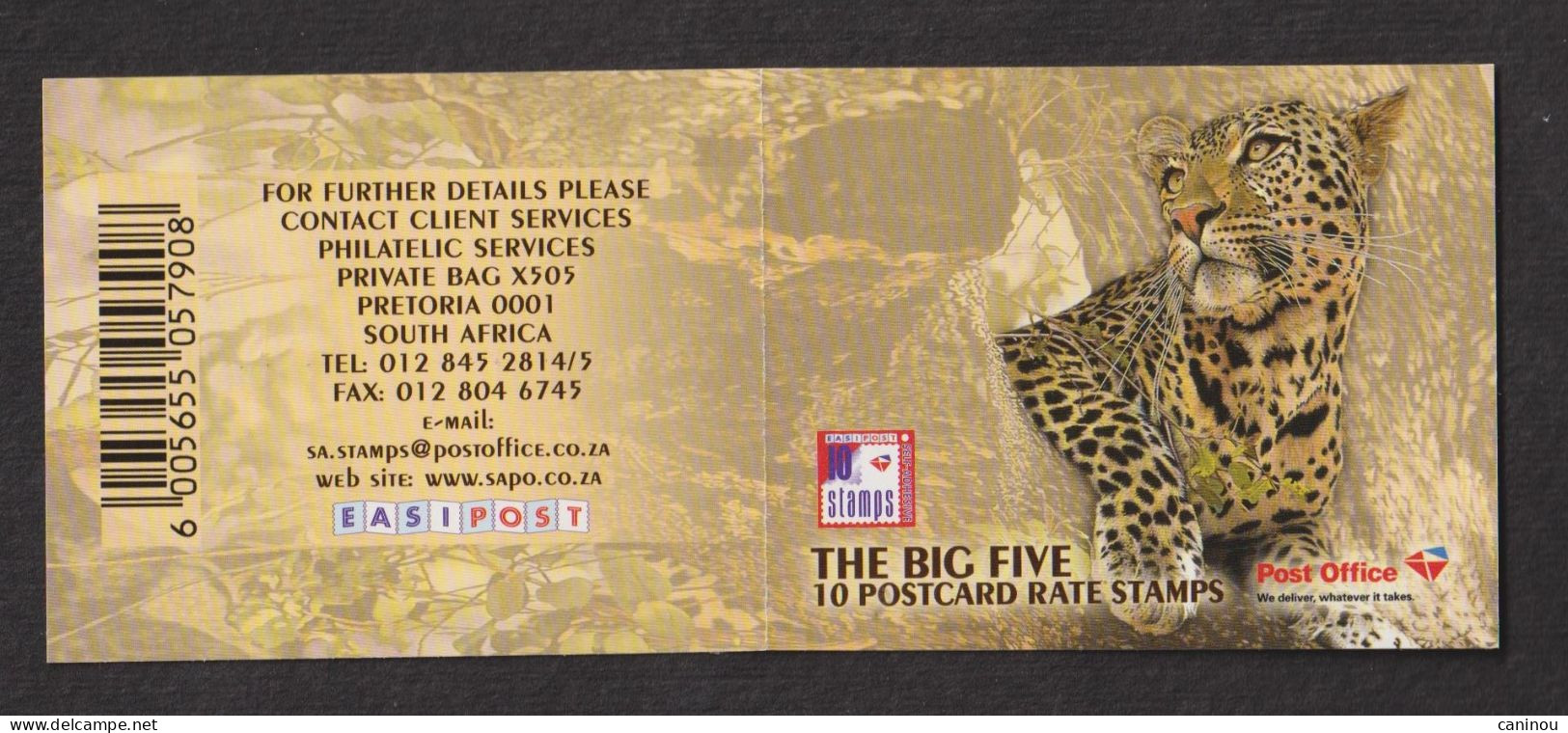 AFRIQUE DU SUD   Y & T CARNET C138 POSTE AERIENNE  FAUNE LEOPARD 2007 NEUF - Postzegelboekjes