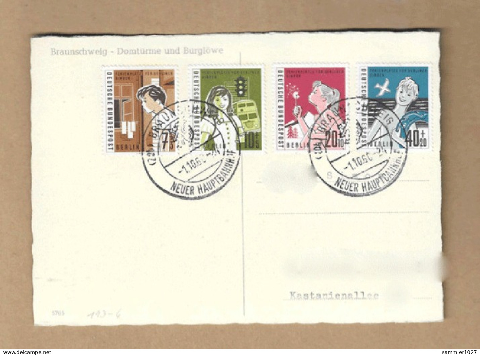 Los Vom 18.05 -   Sammlerkarte Aus Braunschweig 1961  Markensatz Berlin - Lettres & Documents