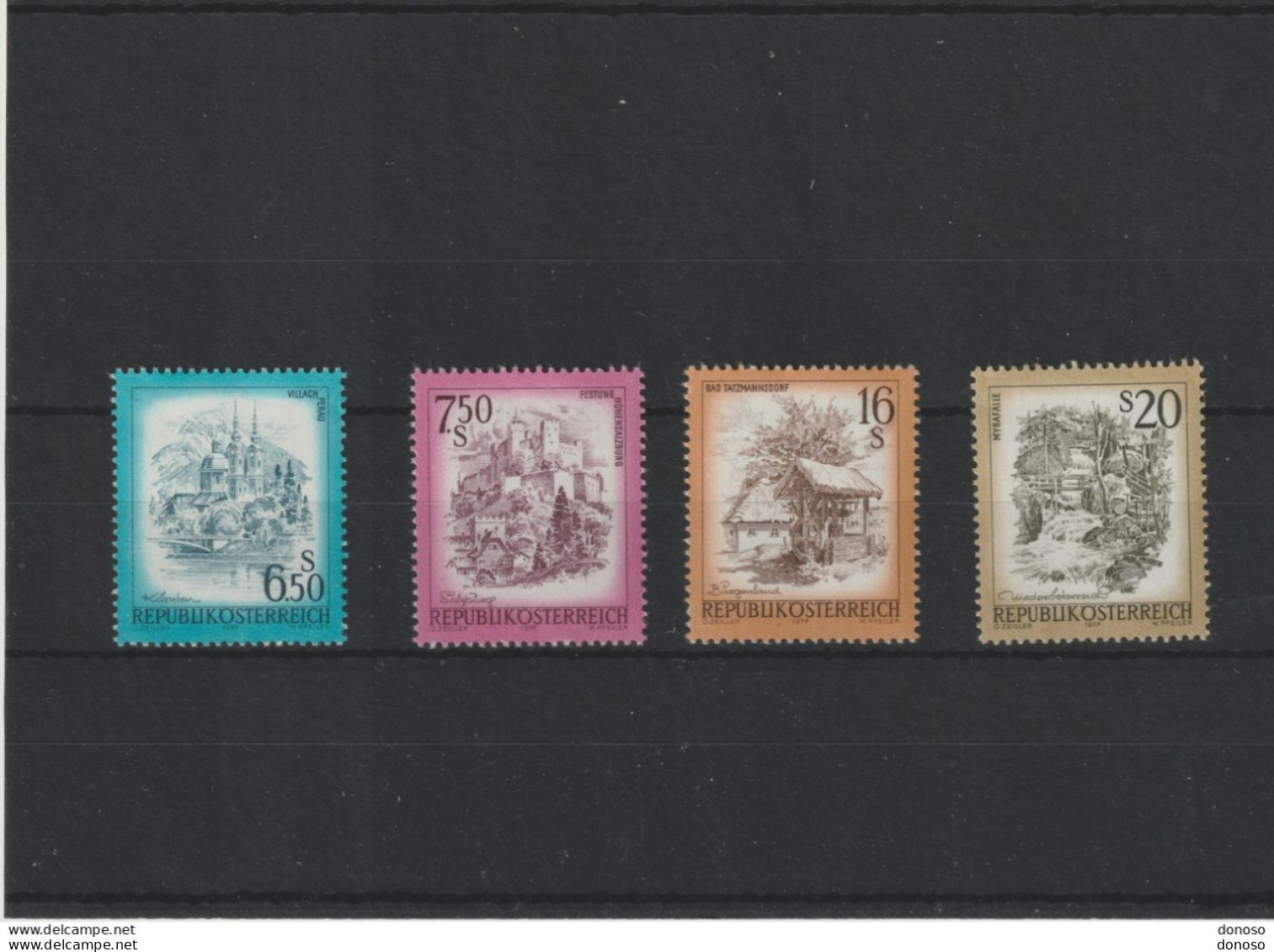 AUTRICHE 1977 Série Courante, Paysages  Yvert 1378-1381 NEUF** MNH Cote 15 Euros - Ungebraucht