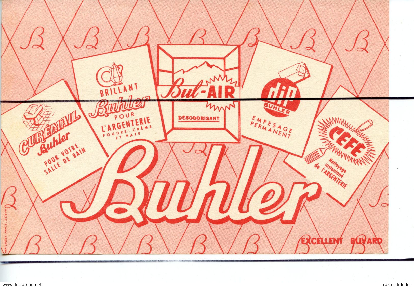 Ancien BUVARD Vintage Publicité  BUHLER - Andere & Zonder Classificatie