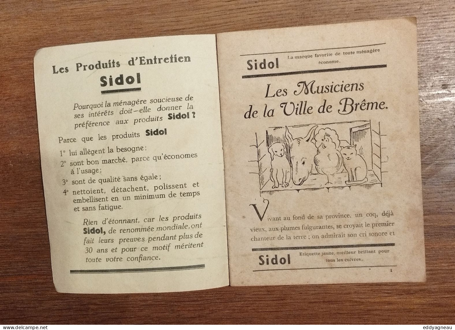 Benjamin Rabier - Livrets publicitaires Sidol - Années 40