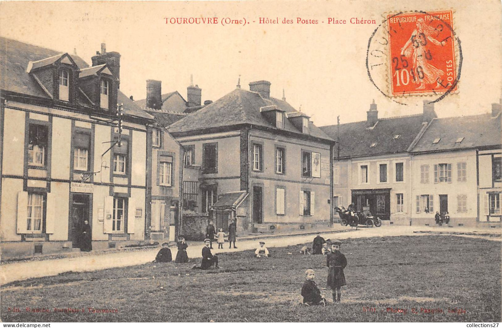 61-TOUROUVRE- HÔTEL DES POSTES PLACE CHERON - Autres & Non Classés