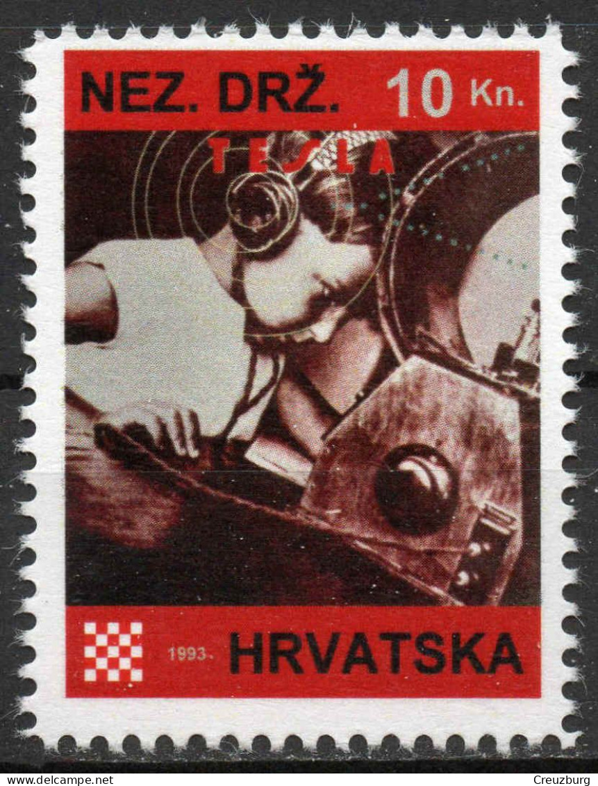 Tesla - Briefmarken Set Aus Kroatien, 16 Marken, 1993. Unabhängiger Staat Kroatien, NDH. - Croacia