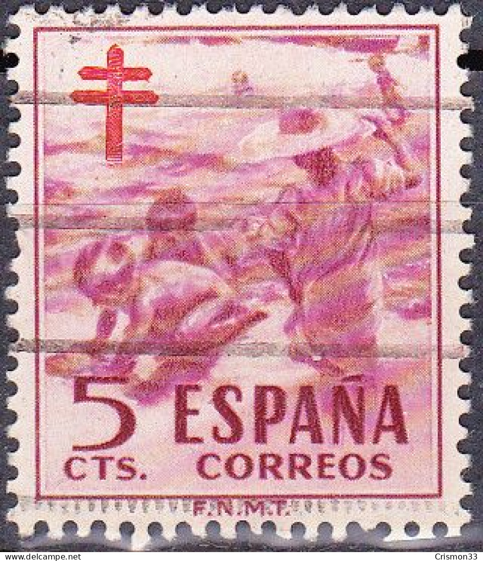 1951 - ESPAÑA - PRO TUBERCULOSOS - NIÑOS EN LA PLAYA ( SOROLLA ) - EDIFIL 1103 - Used Stamps