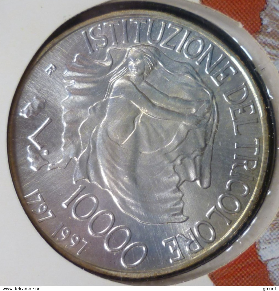 Italia - 10.000 Lire 1997 - 200° Bandiera Italiana - Gig# 472 - KM# 188 - 10 000 Lire