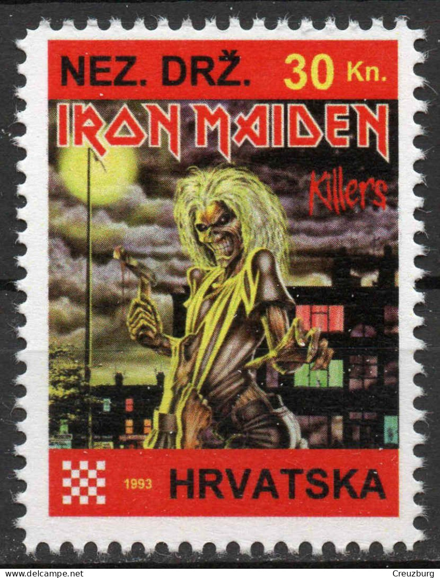 Iron Maiden - Briefmarken Set Aus Kroatien, 16 Marken, 1993. Unabhängiger Staat Kroatien, NDH. - Croatia