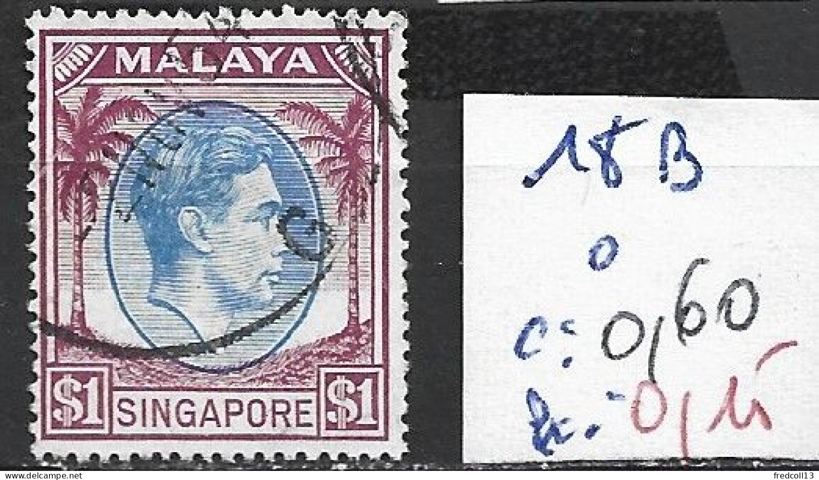 SINGAPOUR 18B Oblitéré Côte 0.60 € - Singapore (...-1959)