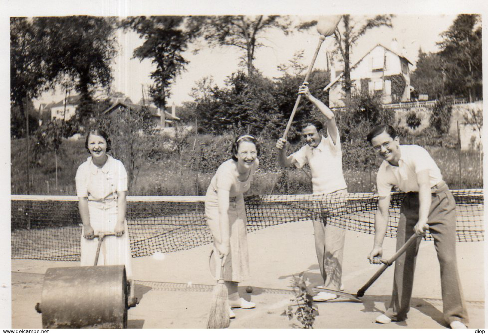 Photo Vintage Paris Snap Shop -tennis Court Filet Net - Sports