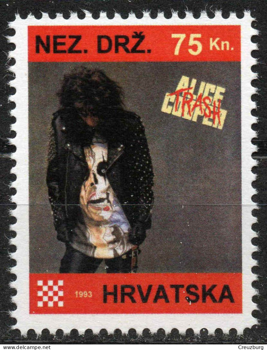 Alice Cooper - Briefmarken Set Aus Kroatien, 16 Marken, 1993. Unabhängiger Staat Kroatien, NDH. - Kroatië