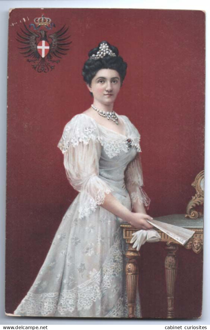 S.M. La Régina D'Italia Elena Of Montenegro - Dynastie Serbe Petrović-Njegoš - Reine D'Italie  Beau Portrait En Couleurs - Royal Families