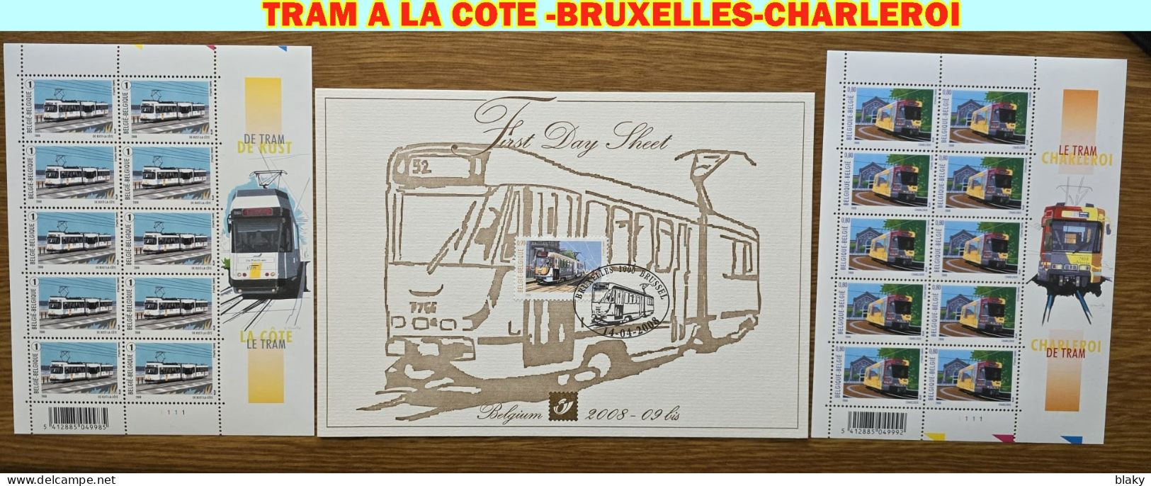 2008- TRAM-2 FEUILLETS-1FDS-COTE-BRUXELLES-CHARLEROI - 1999-2010