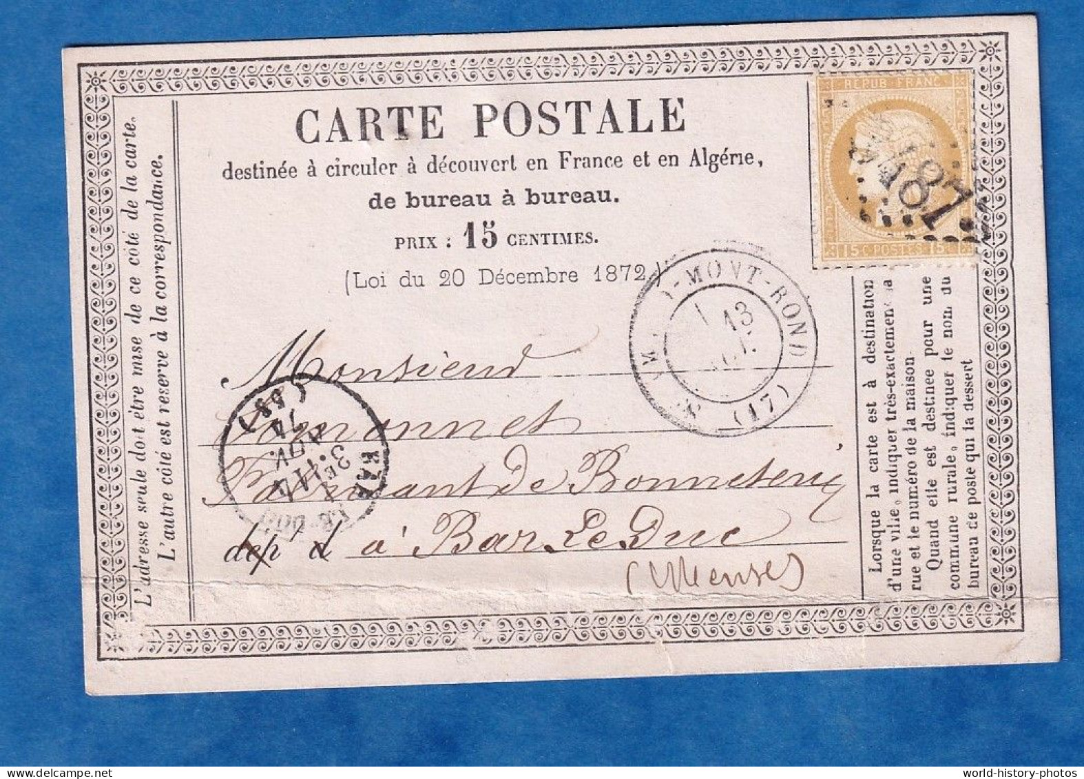 CPA  Précurseur De 1874 - SAINT AMAND MONTROND - Signature De L'expéditeur à Identifier - Top Rare - Saint-Amand-Montrond