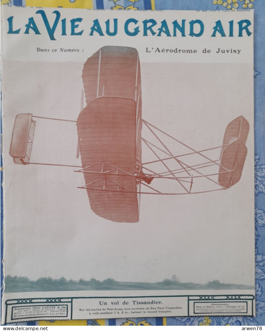 LA VIE AU GRAND AIR N° 558 /1909 AERODROME DE JUVISY TISSANDIER A PAU LE TFC A MEULAN COUPE DE CATALOGNE - 1900 - 1949