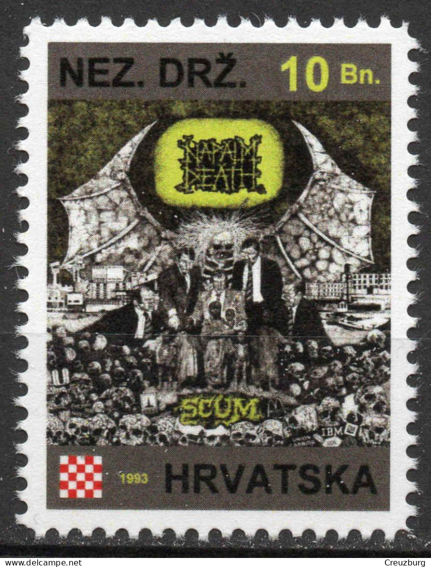 Napalm Death - Briefmarken Set Aus Kroatien, 16 Marken, 1993. Unabhängiger Staat Kroatien, NDH. - Croatie