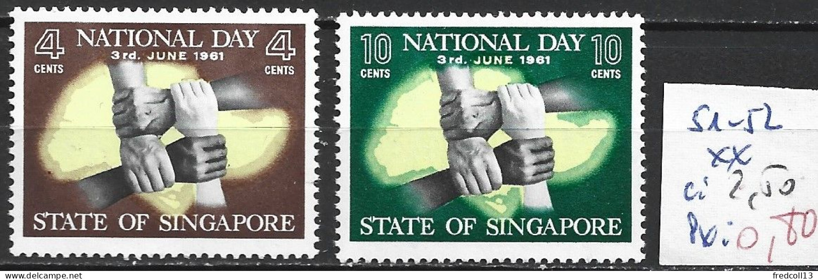 SINGAPOUR 51-52 ** Côte 2.50 € - Singapore (1959-...)