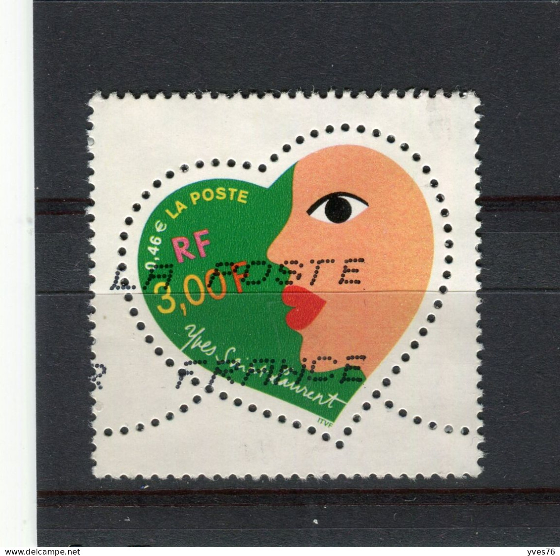 FRANCE - Y&T N° 3298° - Saint-Valentin - Yves Saint Laurent - Used Stamps