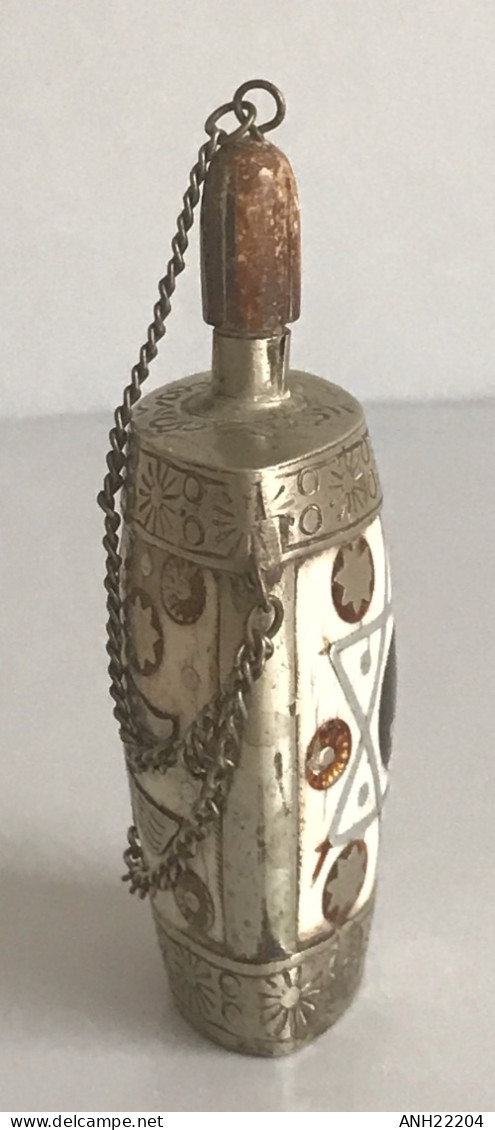 Très Belle Tabatière Pour Tabac à Priser - Os De Yak émaillé, Argent - Tibet, Milieu 20ème Siècle - Asiatische Kunst