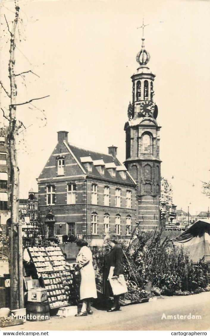 Postcard Netherlands Amsterdam Munttoren - Amsterdam