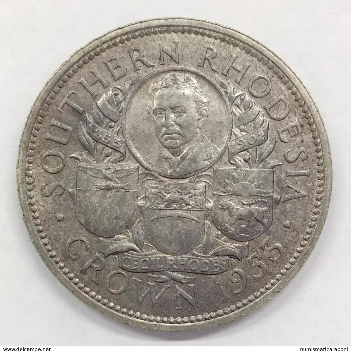 SOUTHERN RHODESIA ELISABETTA II CROWN 1953 E.338 - Rhodésie