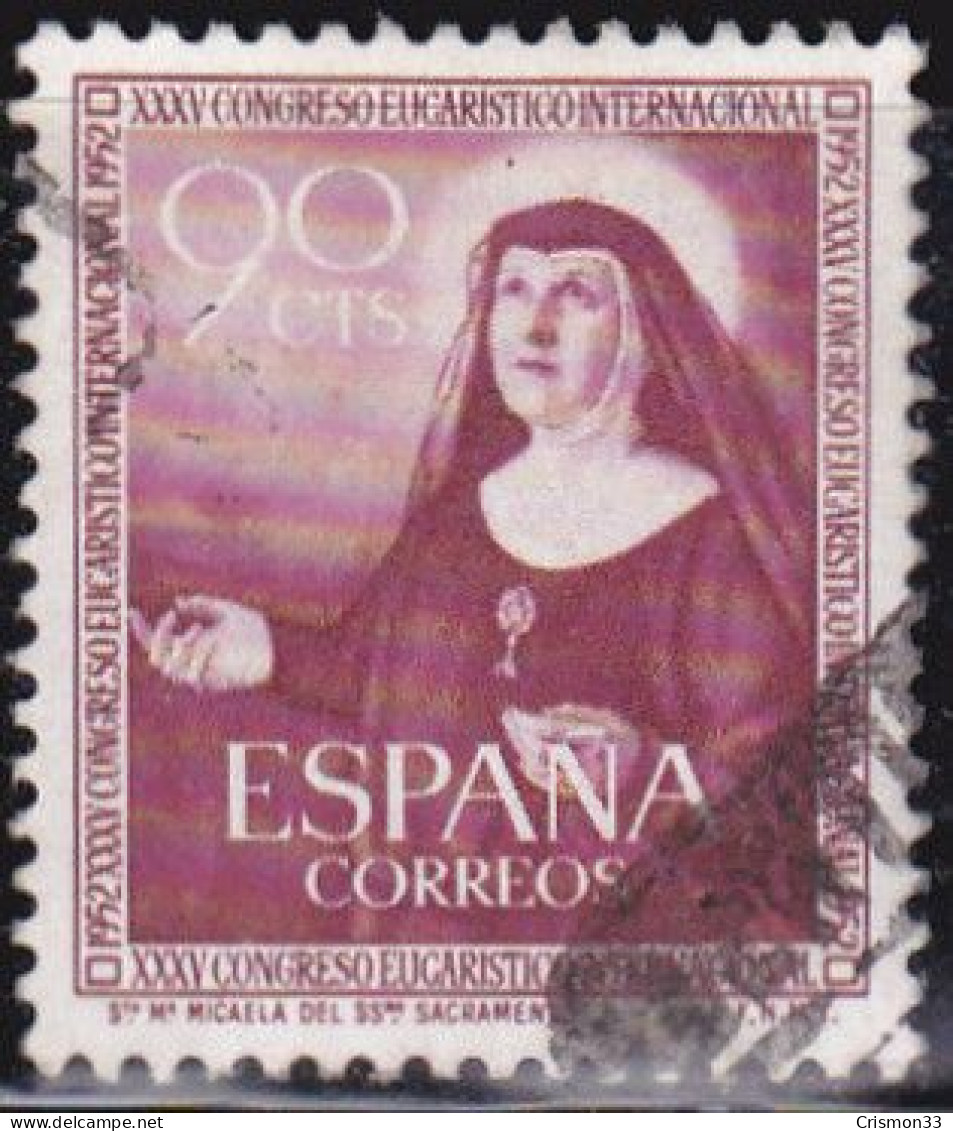 1952 - ESPAÑA - XXXV CONGRESO EUCARISTICO INTERNACIONAL EN BARCELONA - STA Mª MICAELA - EDIFIL 1116 - Used Stamps