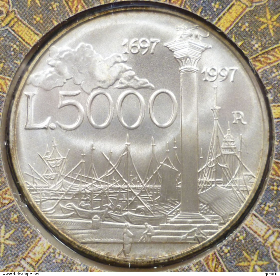 Italia - 5.000 Lire 1997 - Giovan Antonio Canal Detto Il "Canaletto" - Gig# 473 - KM# 189 - 5 000 Lire