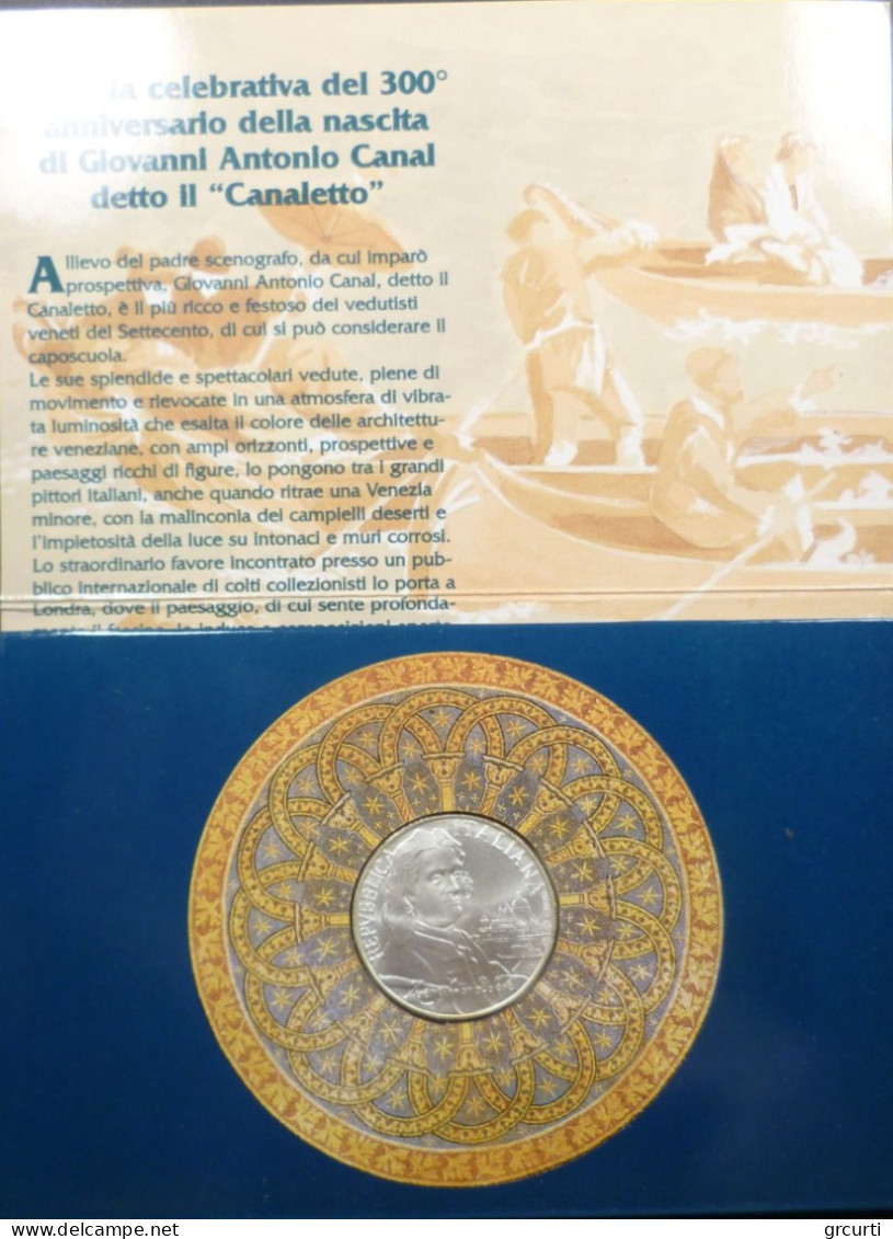 Italia - 5.000 Lire 1997 - Giovan Antonio Canal Detto Il "Canaletto" - Gig# 473 - KM# 189 - 5 000 Lire