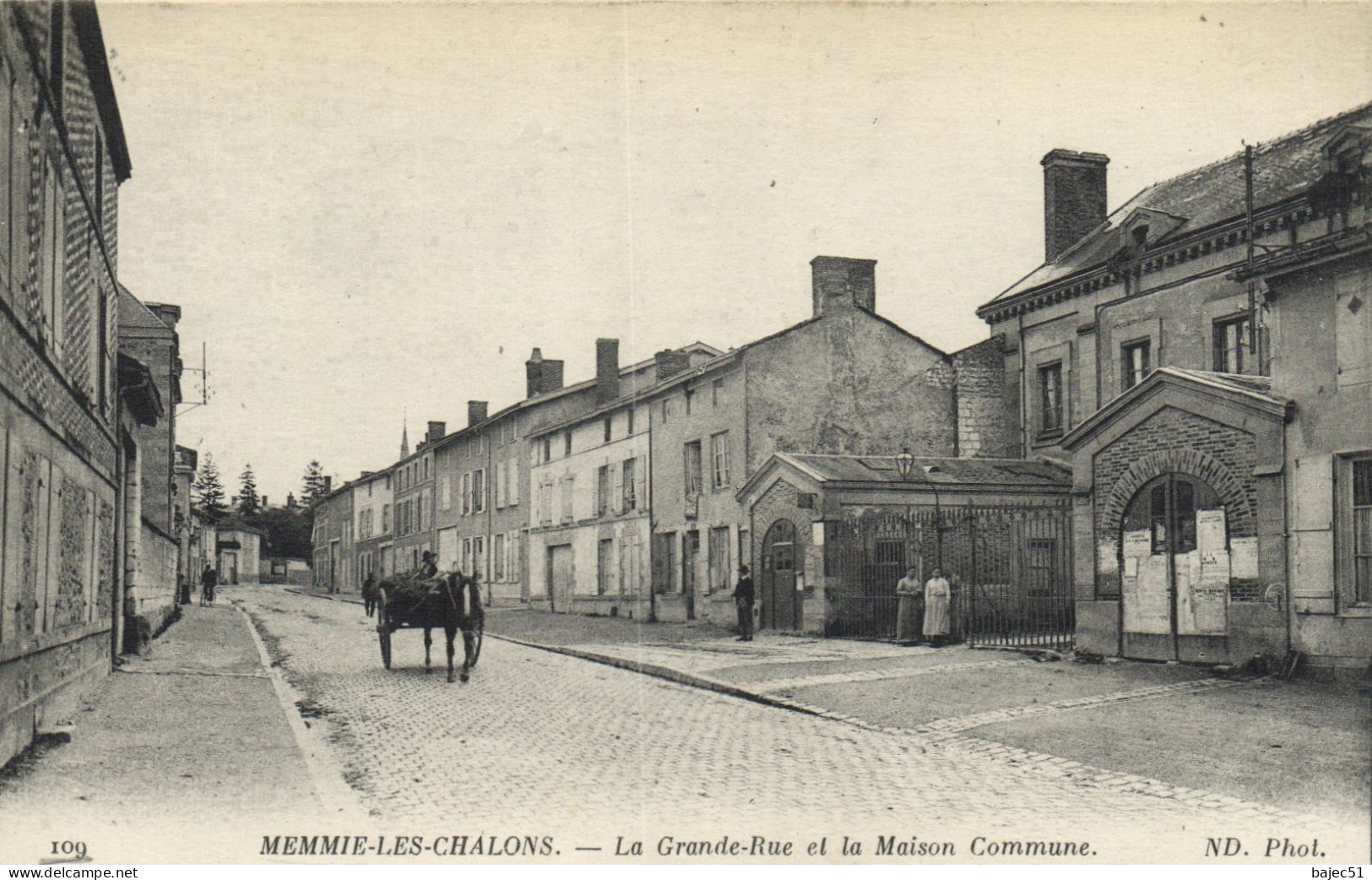 Memmie Les Chalons - La Grande Rue Et La Maison Communs - Autres & Non Classés