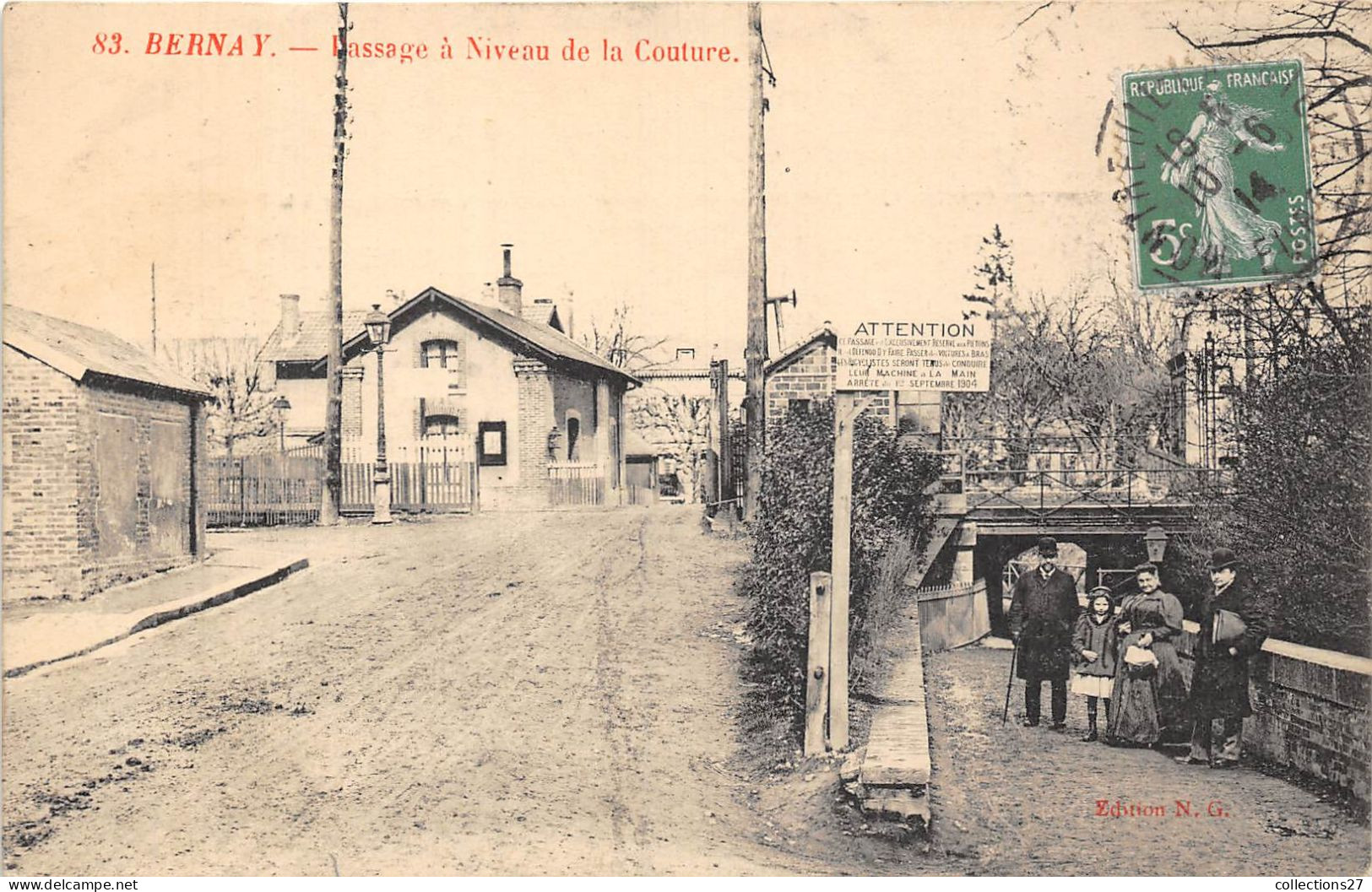 27-BERNAY- PASSAGE A NIVEAU DE LA COUTURE - Bernay